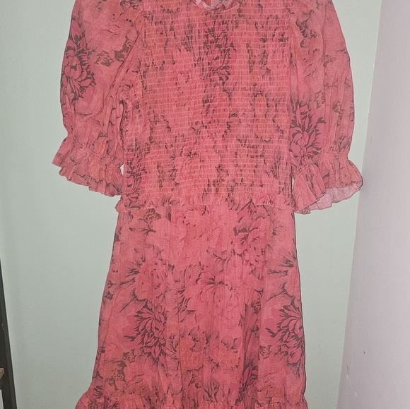 Priya Floral Smocked Mini Dress - Picture 2 of 5